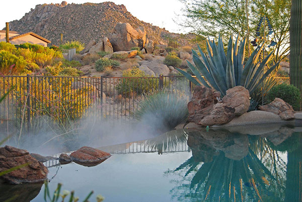 backyard pool mist in arizona